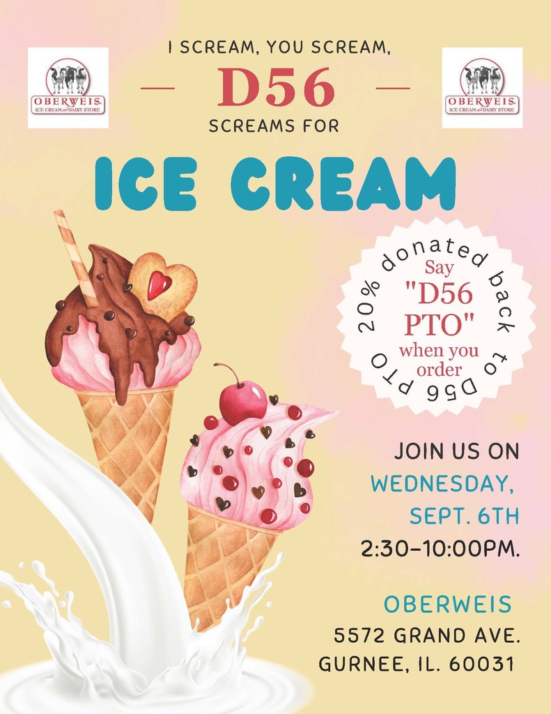 PTO Ice cream fundraiser 