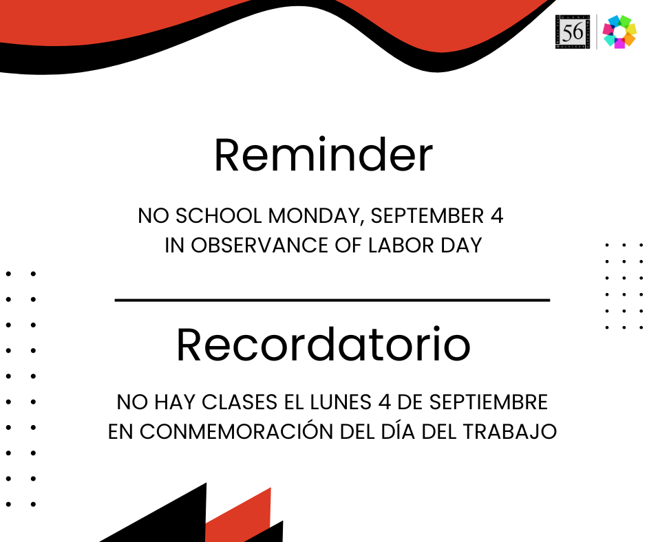 No School LAbor Day 9/4/23